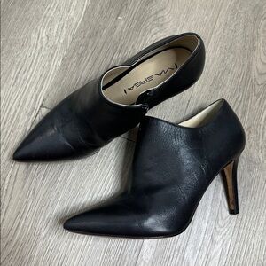 Via Spiga Black Leather Heeled Ankle Boots – Size 6 (EU 36) • High-heeled shoes